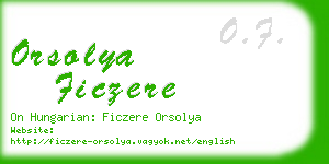 orsolya ficzere business card